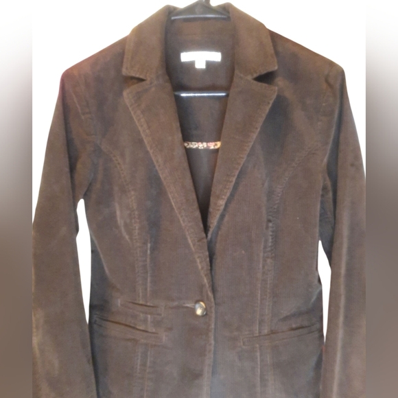 CAbi Brown Blazer Structured Corduroy Suit Jacket Small Dark Brown - Picture 4 of 14